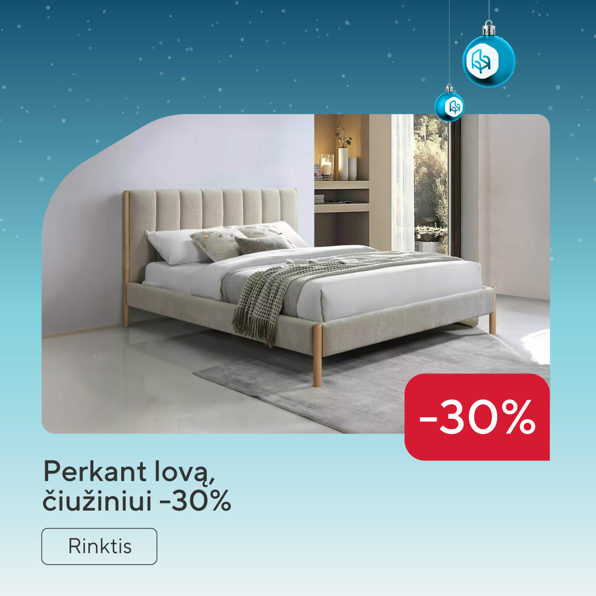 Perkant lovą, čiužiniui -30%